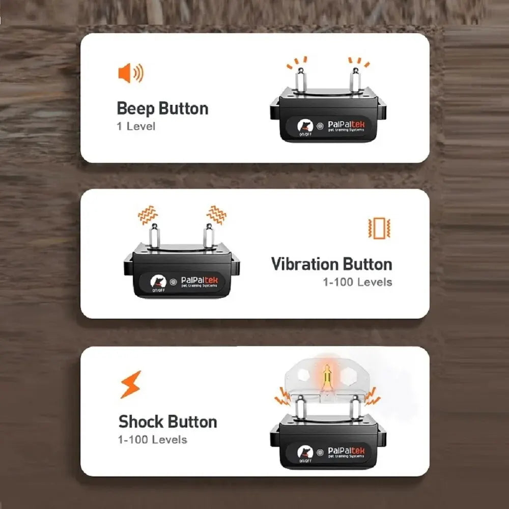 Long-Range Dog Training Collar with Waterproof Remote