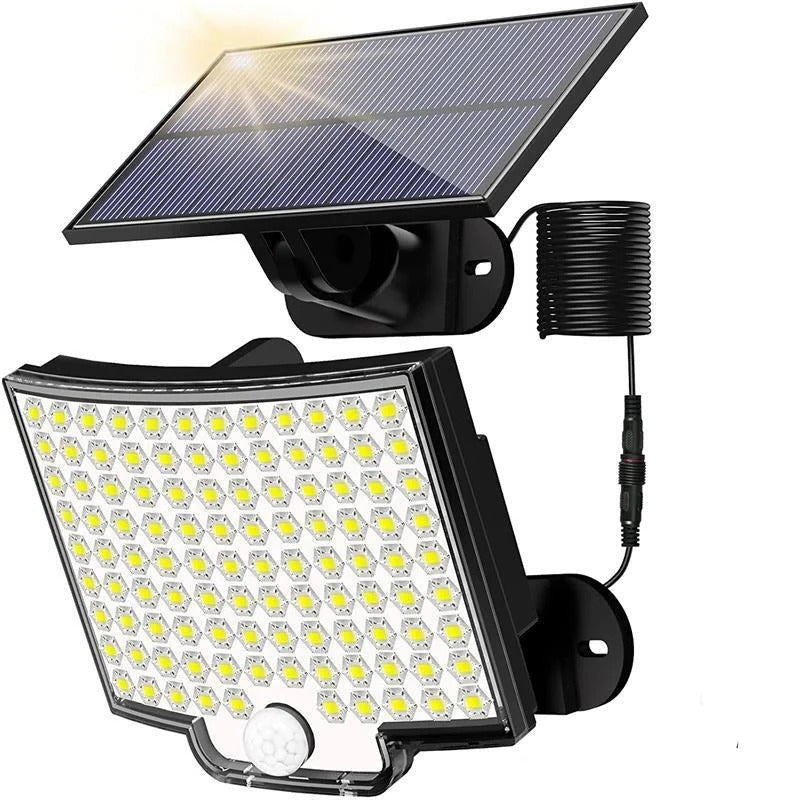 Solar-Powered Motion-Activated Wall Light with 106 LEDs