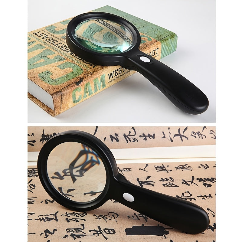 LumenSight - 10X Handheld Magnifier with 12 Adjustable LEDs