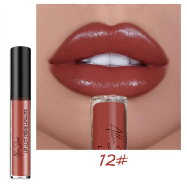 12 Shades of Creamy Lipstick - Colorful Texture