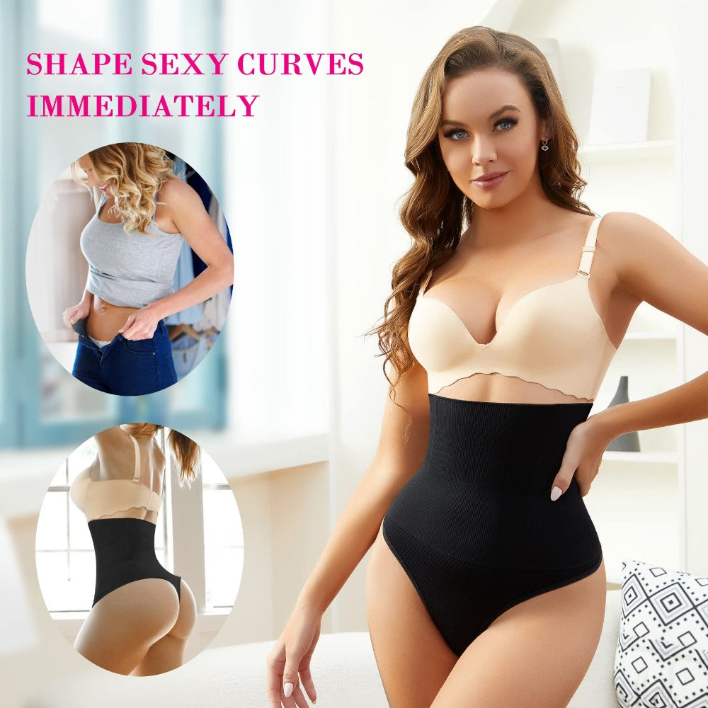 Buy 1 Get 2 Free | Women's High-Waisted Slimming Tanga Panty