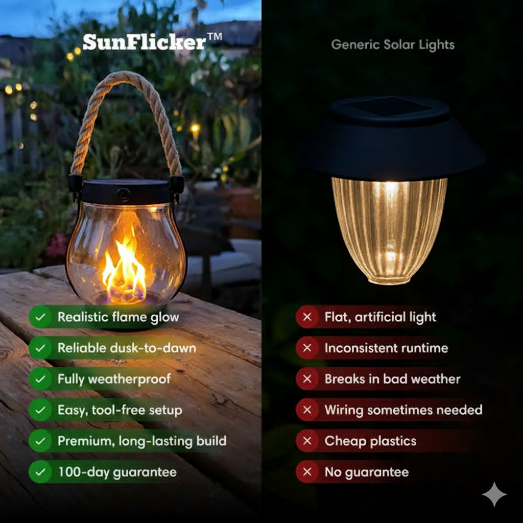 EmberLume™ — Ignite Mesmerizing Nights with Effortless, Safe Solar Glow