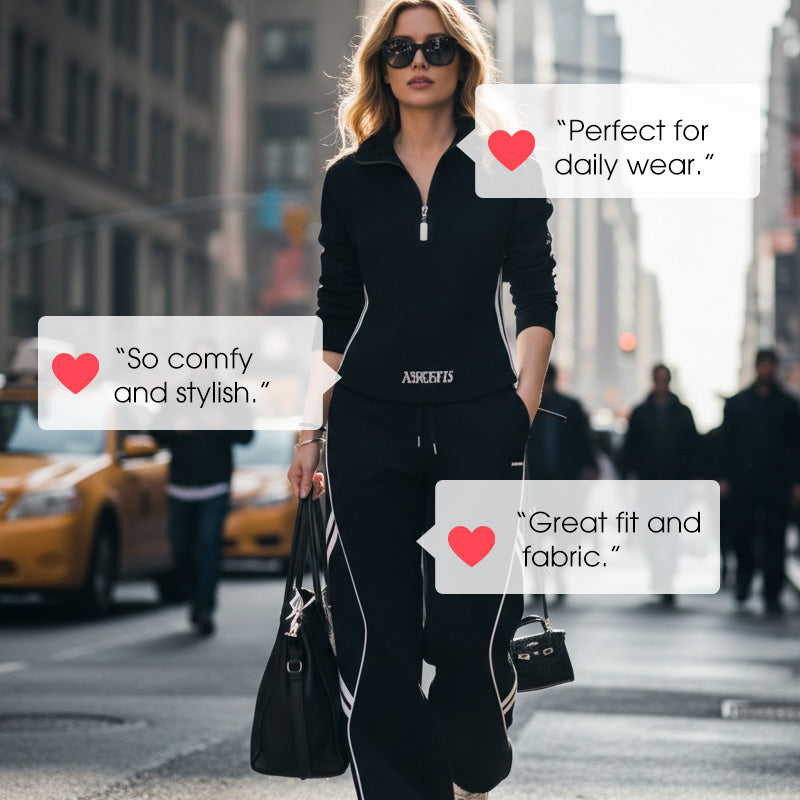 LunaVibe™ Two-Piece Athleisure Set — Luxurious Comfort That Moves With Your Confidence All Day Long