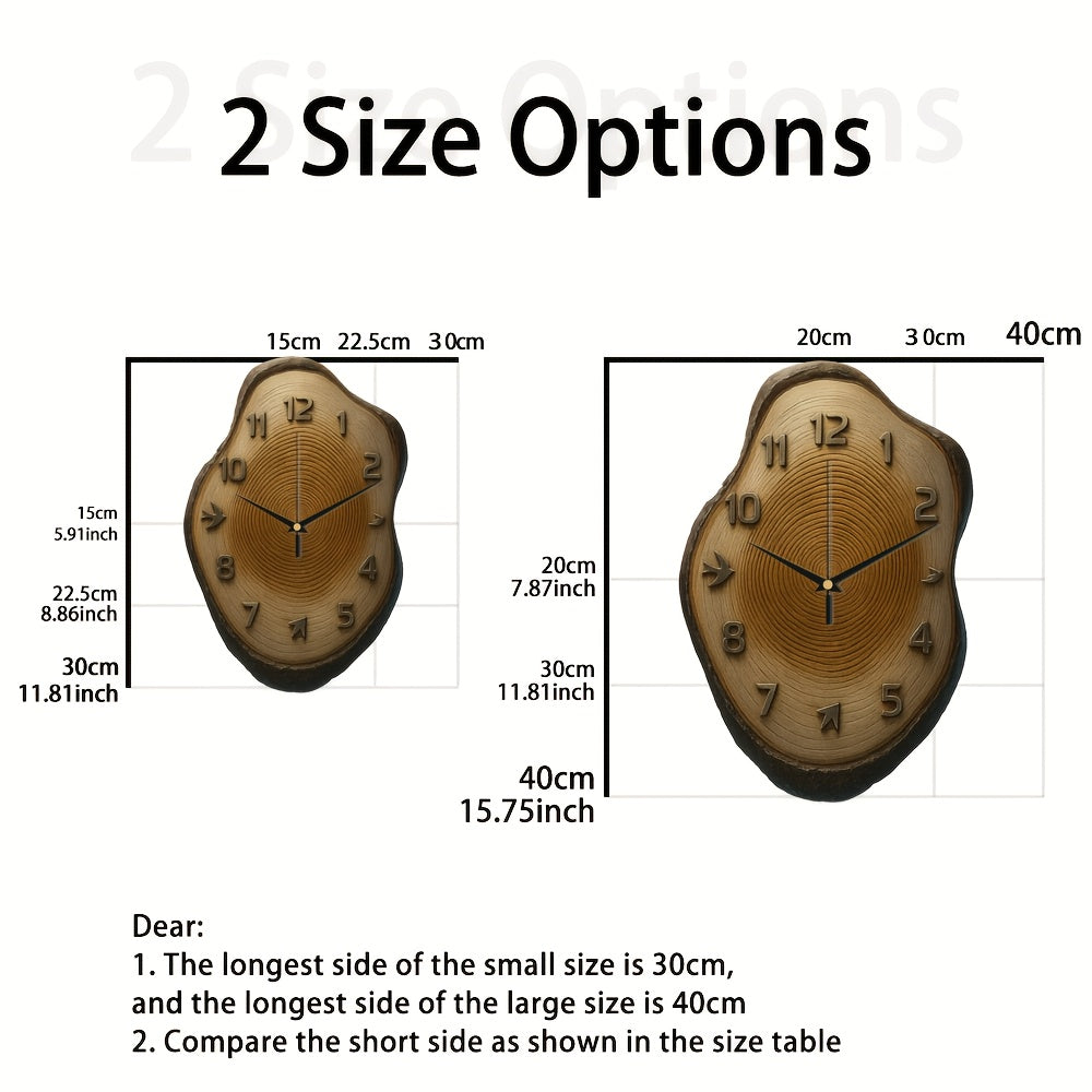 Natural Charm – Stylish Large Wooden Wall Clock