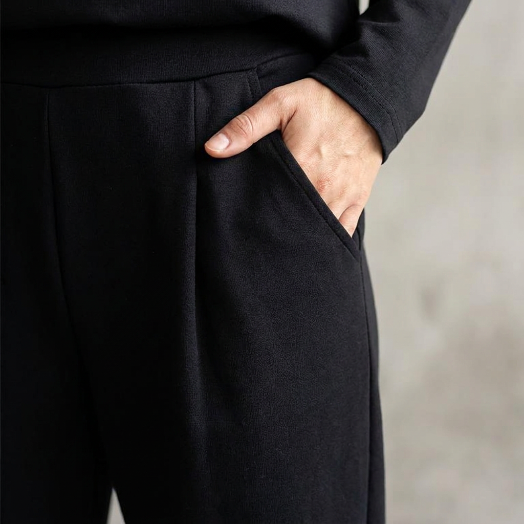 LuminaEase™ – Laid-Back Boat-Neck Top & Slimmed Pant Set