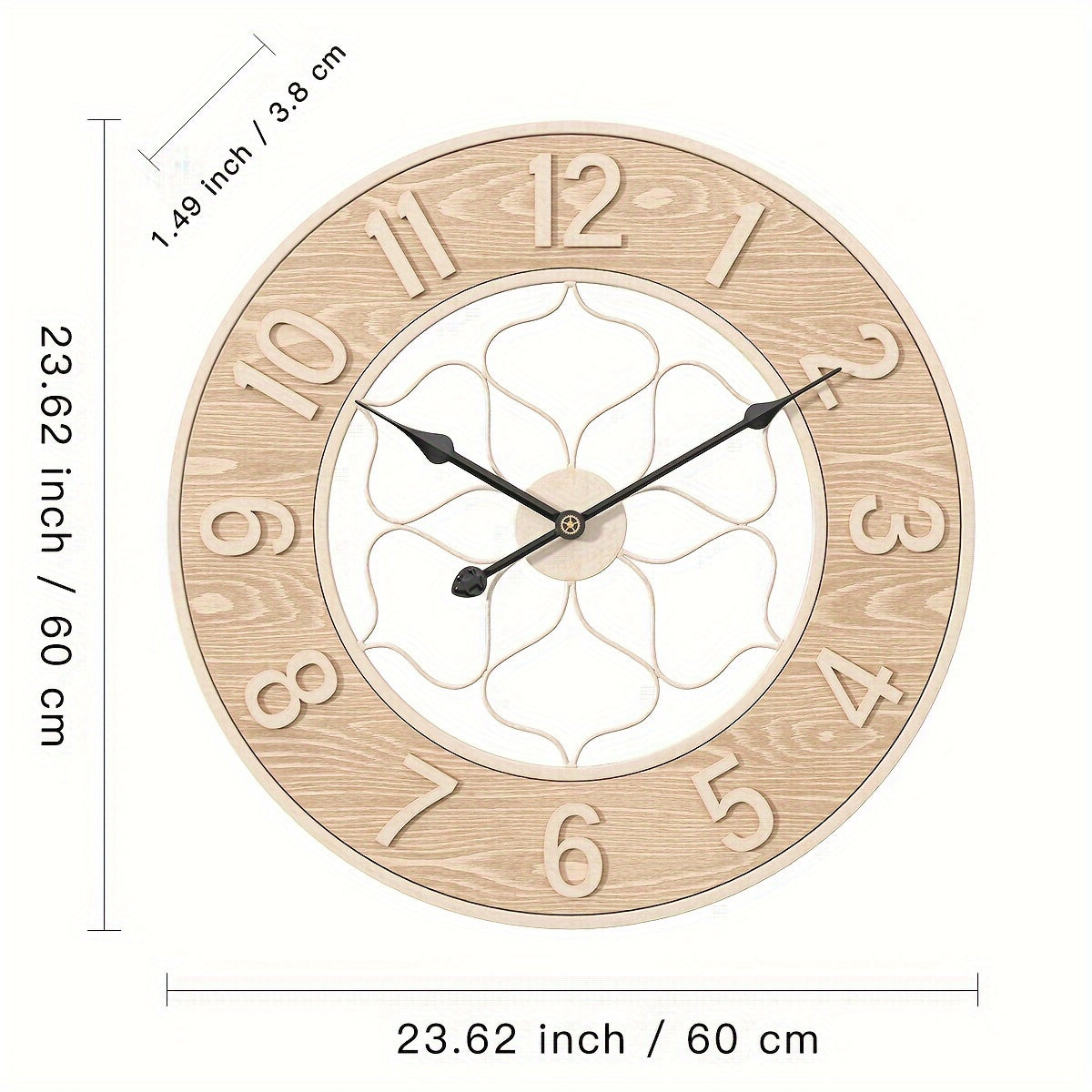 Rustic Elegance Wall Clock – Unique Iron & Wood Design