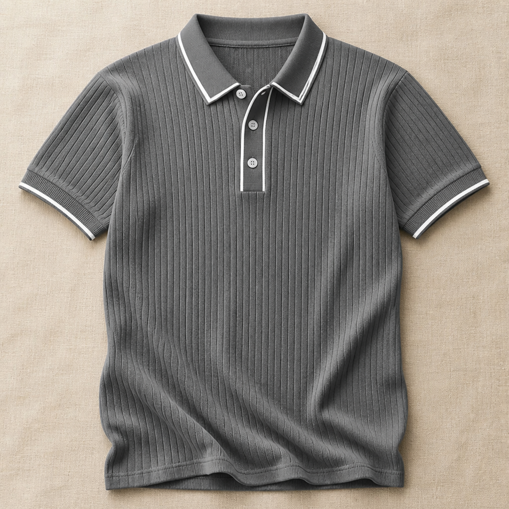 AeroStride™ – Breathable Lightweight Polo Shirt with Contrast Trim