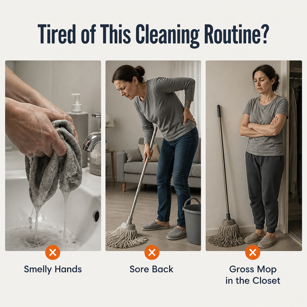 SwiftSweepPro™ — Clip to Any Fabric, Sweep Every Surface, Forget the Refill Lane Forever