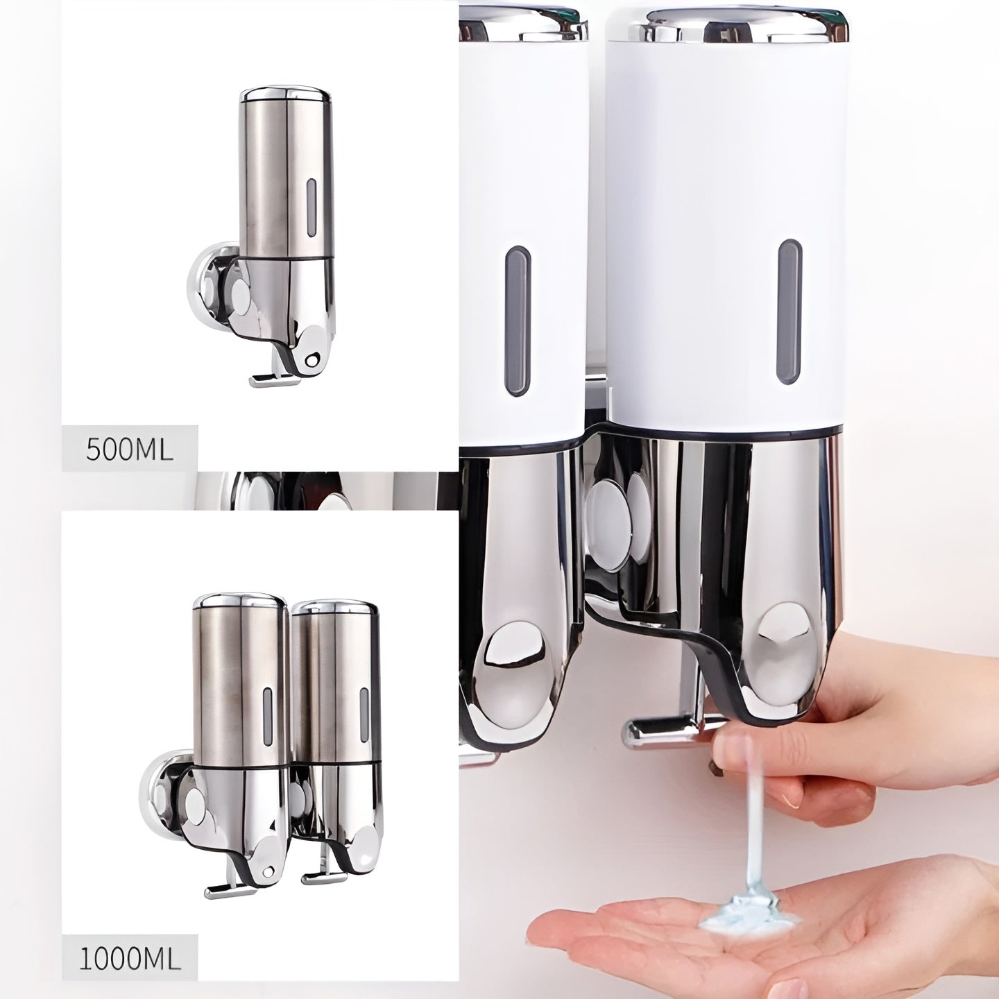 Elegant Wall-Mounted Soap Dispenser for a Chic Bathroom