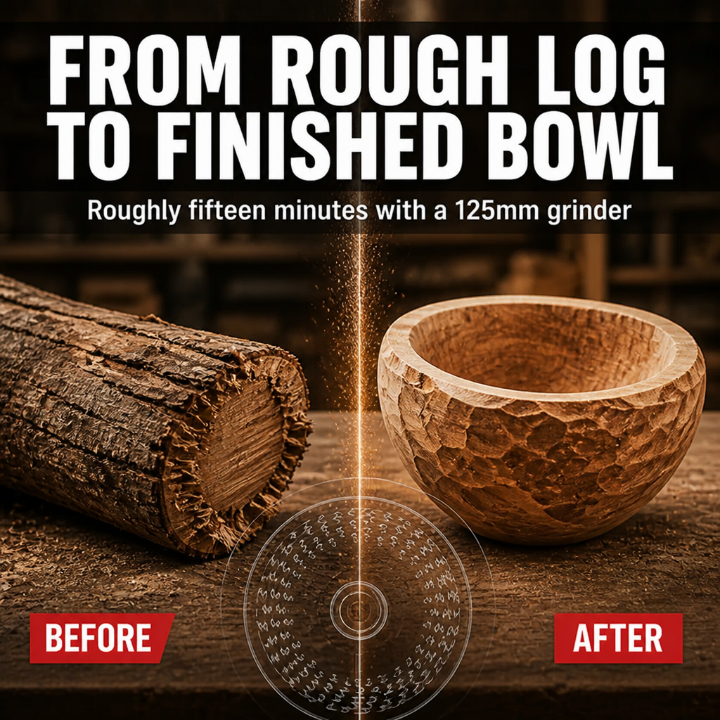 Glidara™ — Sculpt, Slice & Polish Hardwood Fast Using Any 125mm Angle Grinder