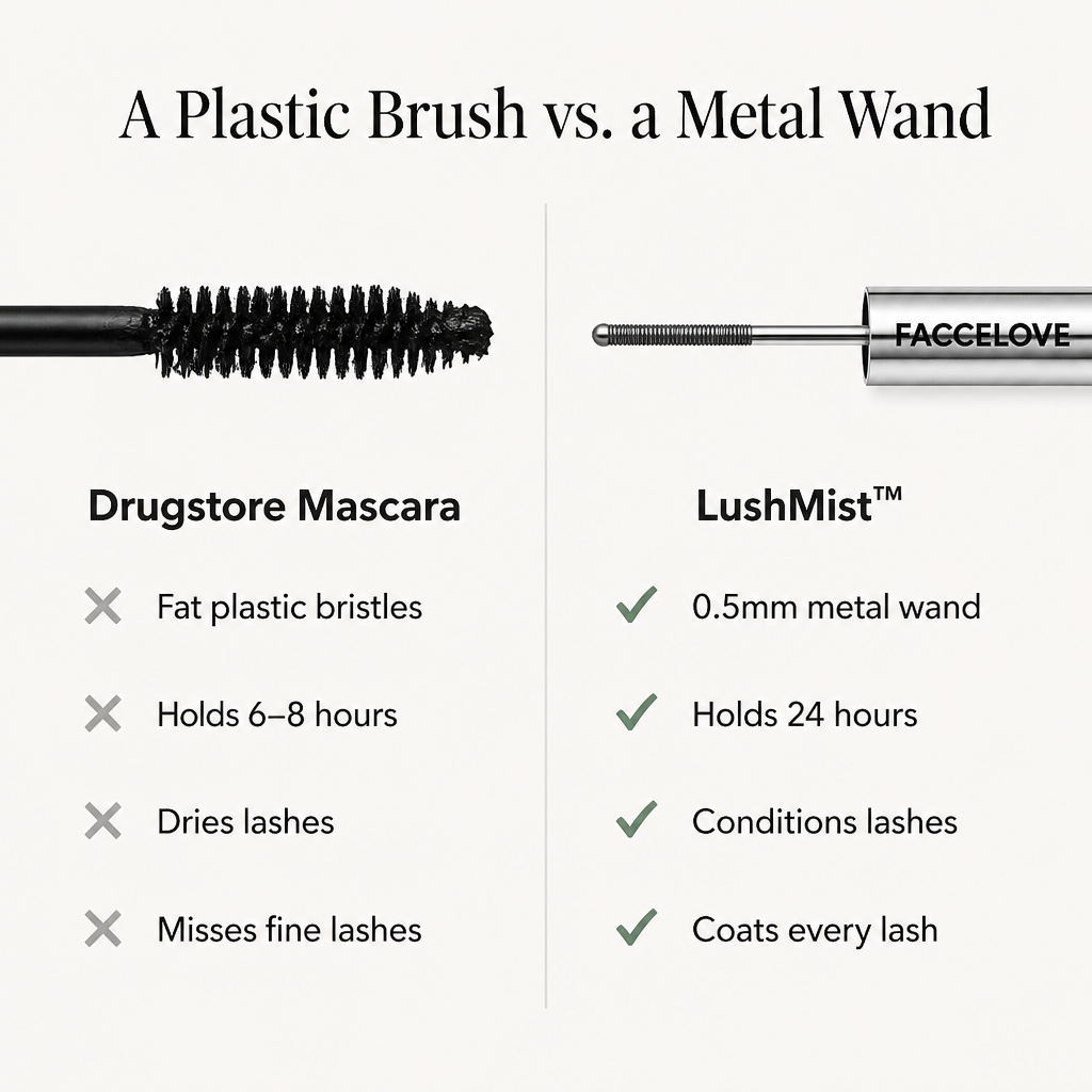 LushMist™ — Cover Every Delicate Lash a Plastic Brush Overlooks, Minus Clumps