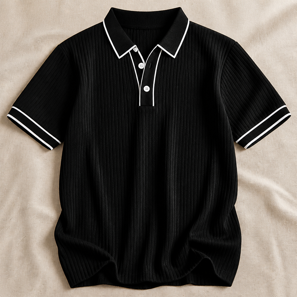 AeroStride™ – Breathable Lightweight Polo Shirt with Contrast Trim