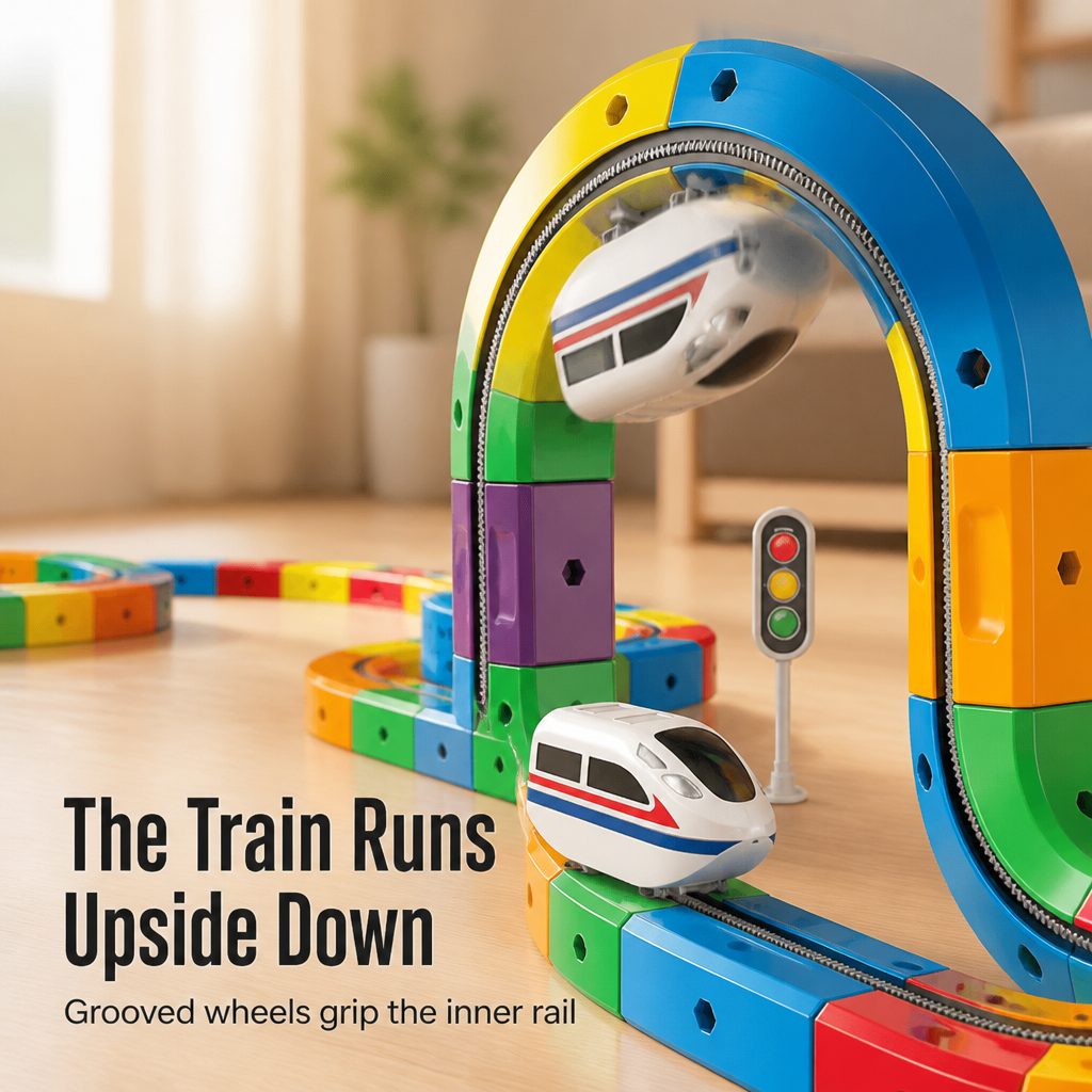 WonderRail™ — Create 3D Train Tracks That Climb, Loop & Run Upside Down