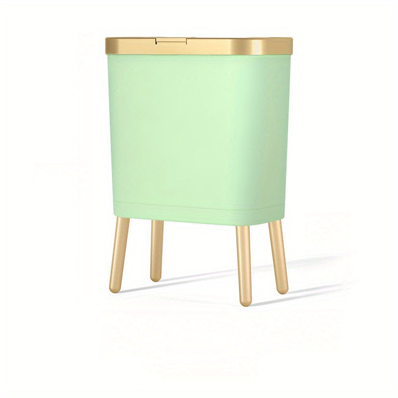 15L Indoor Waste Bin with Flip Lid and Elevated Base