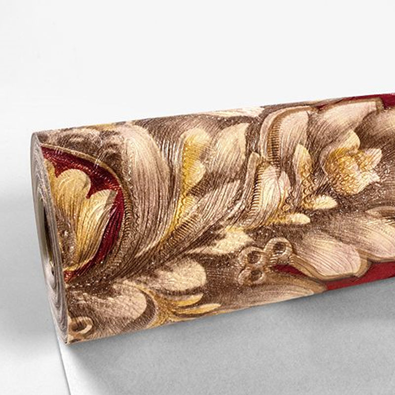 Self-Adhesive Vintage Damask Wallpaper with 3D Embossed Design