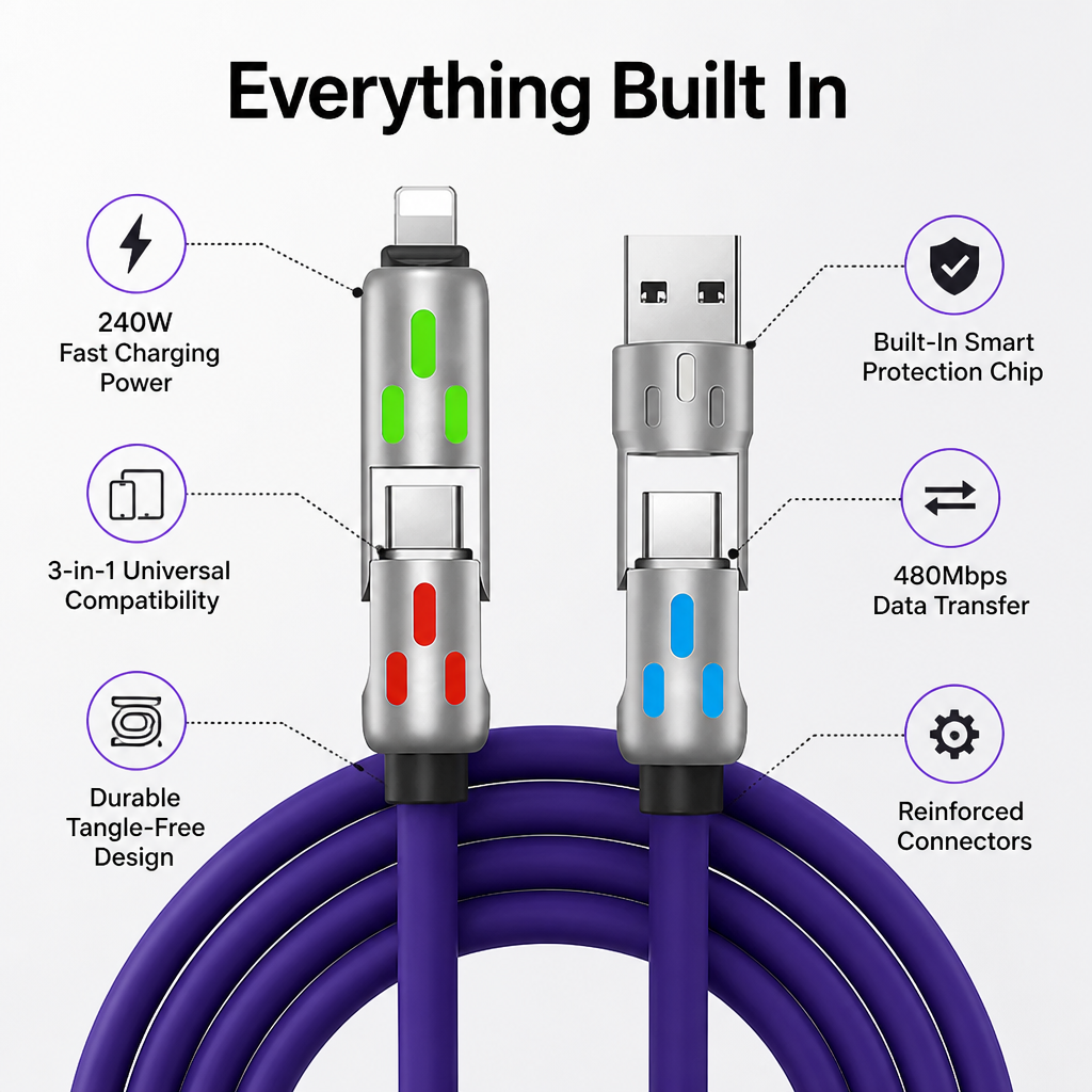 Voltara™ PowerFlex — Lightning-Fast Charging That Declutters Your Life and Protects Your Devices