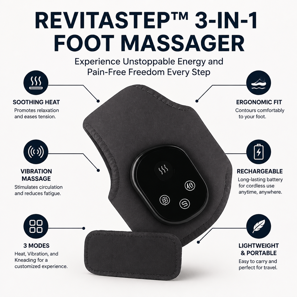 RevitaStep™ 3-in-1 Foot Massager — Experience Unstoppable Energy and Pain-Free Freedom Every Step