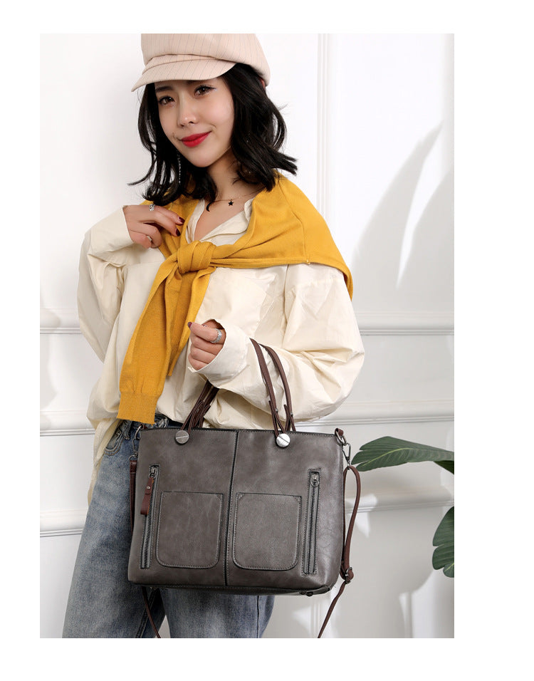Chic Retro-Inspired Handbag for Women with Adjustable Strap