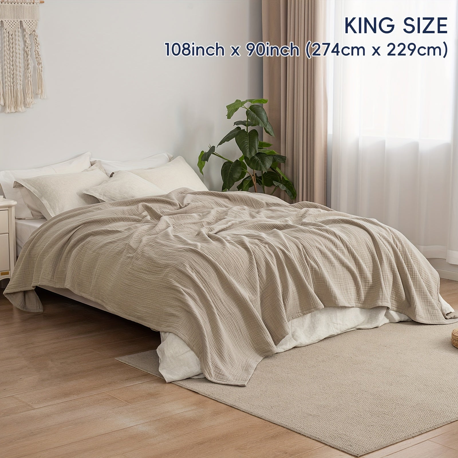 BreezyComfort - Ultra-Light Cotton Blanket for Year-Round Relaxation