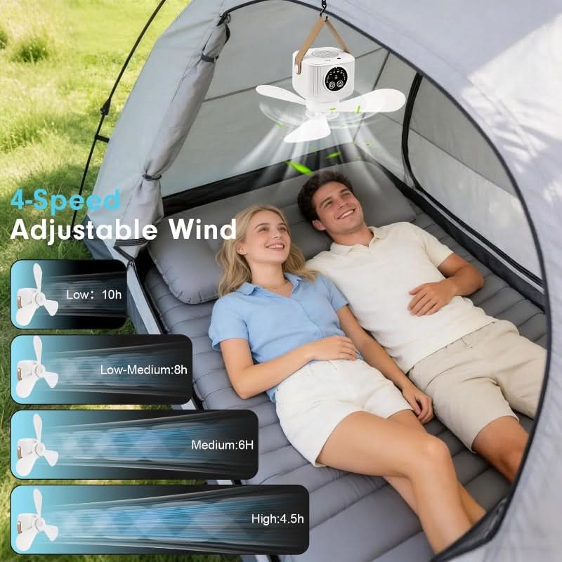 Portable Camping Lantern Fan for Indoor and Outdoor Activities