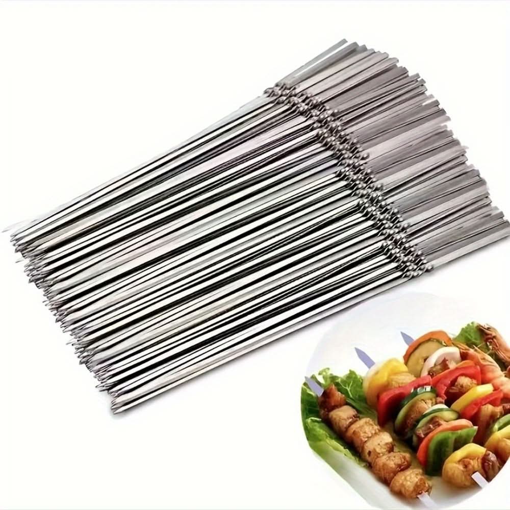 Stainless Steel Skewers Set for BBQ Grilling