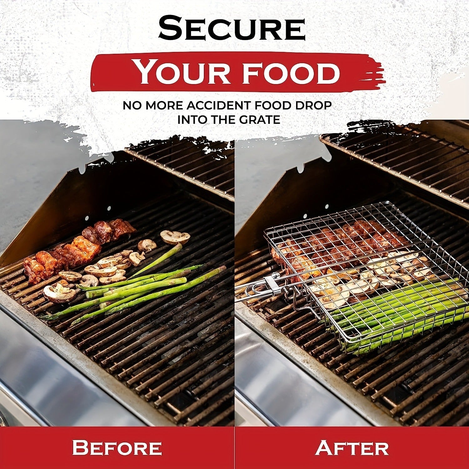 GrillMaster Pro – Iron Basket for Effortless Flipping & Grilling