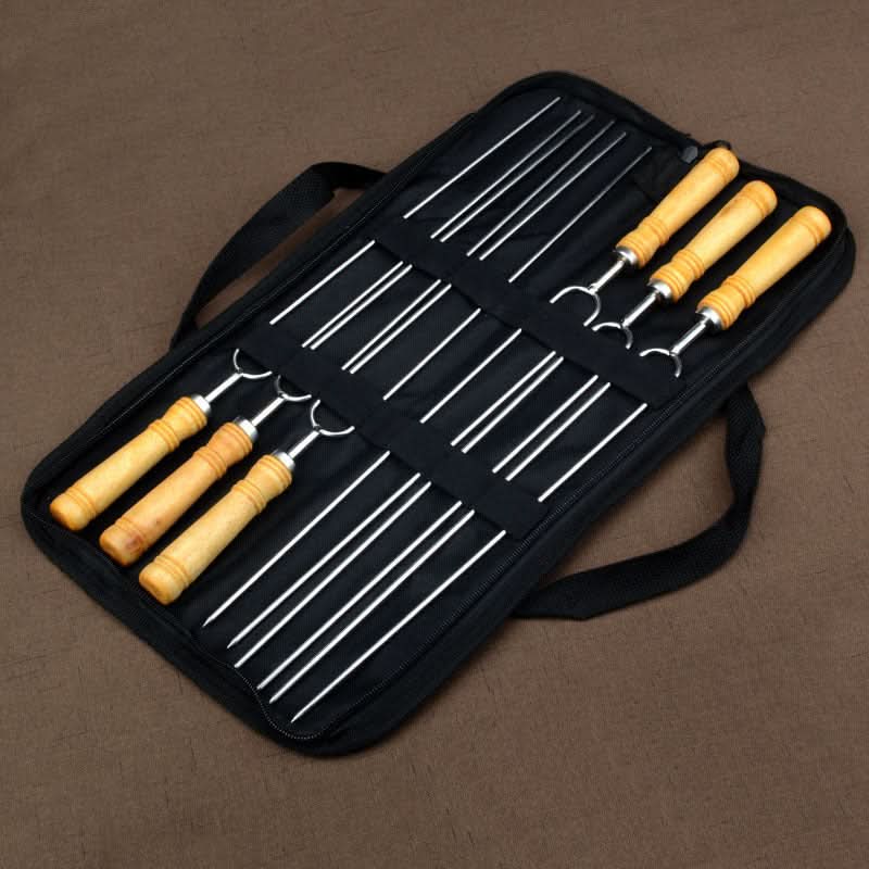 Set of 6 Stainless Steel Skewers for Barbecuing