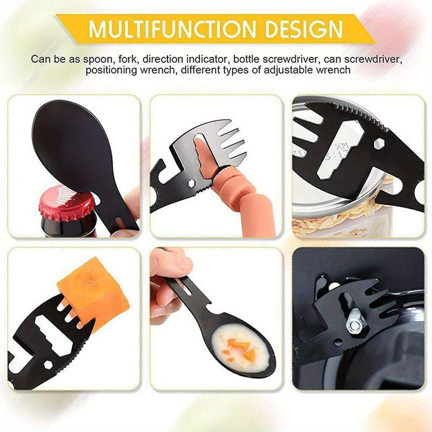 Multifunctional Spork Tool for Camping and Outdoor Dining