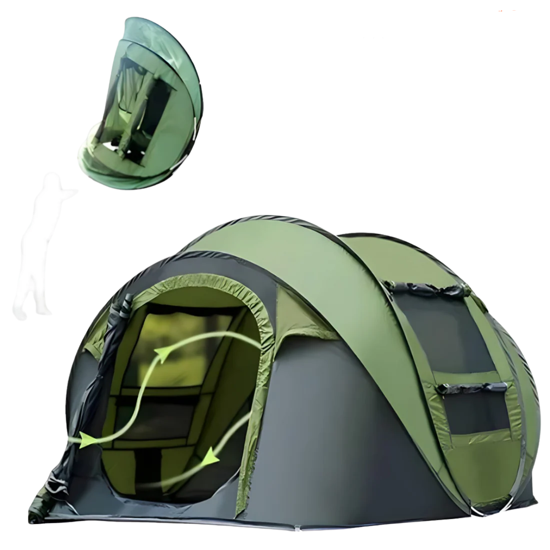 Quick-Setup 4-Person Camping Tent - Waterproof & Portable