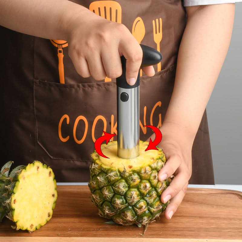 Stainless Steel Tool for Coring and Slicing Pineapples