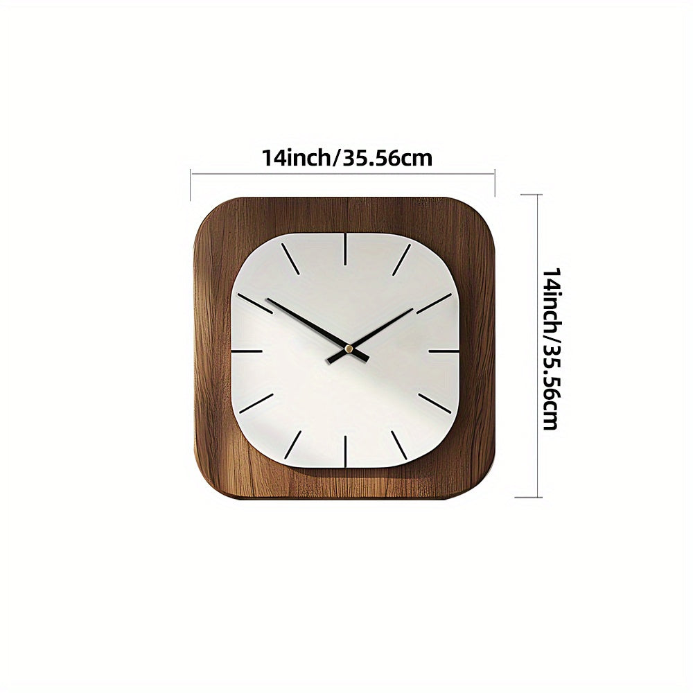 Charming Square Timber Wall Clock for Elegant Interiors