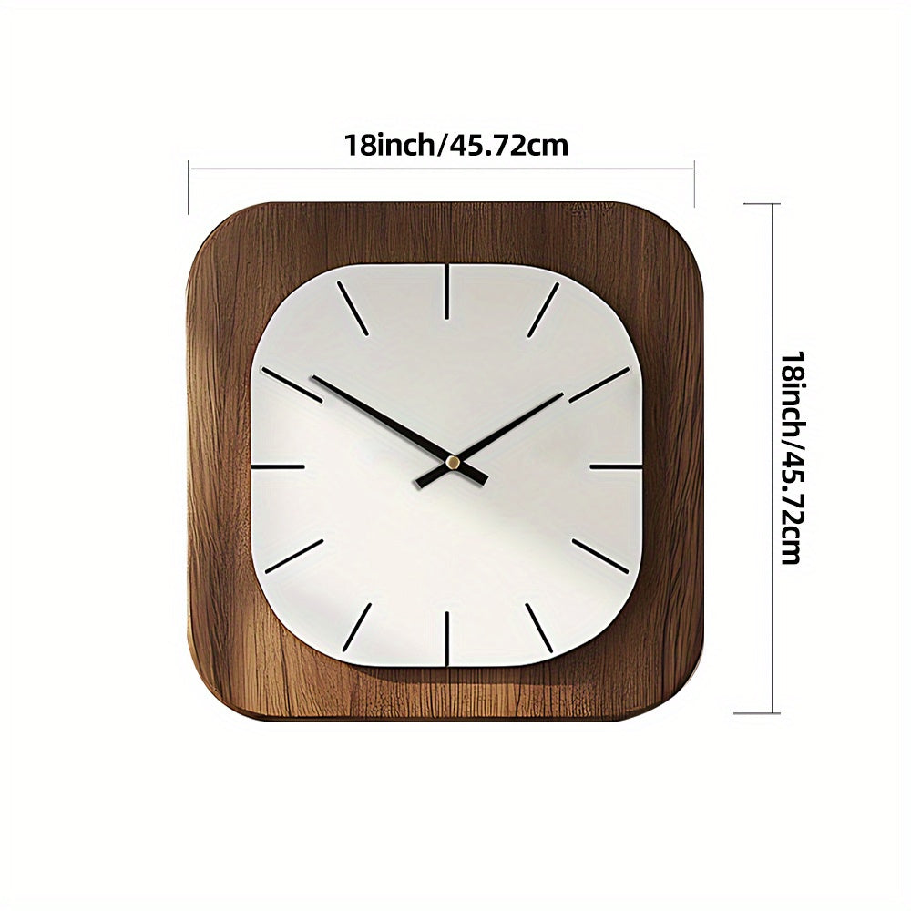 Charming Square Timber Wall Clock for Elegant Interiors