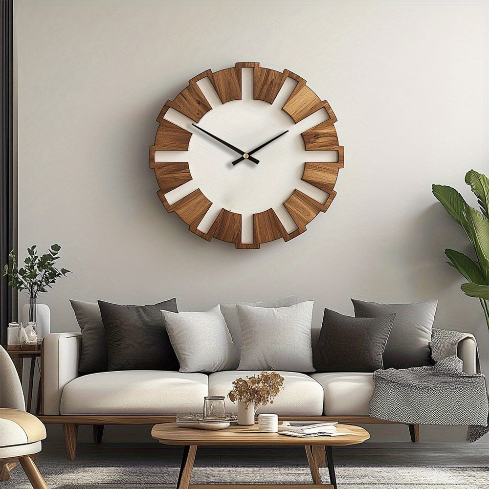 Heritage Harmony – Elegant Wooden Wall Clock for Every Space