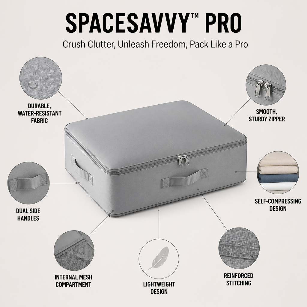 SpaceSavvy™ Pro — Crush Clutter, Unleash Freedom, Pack Like a Pro