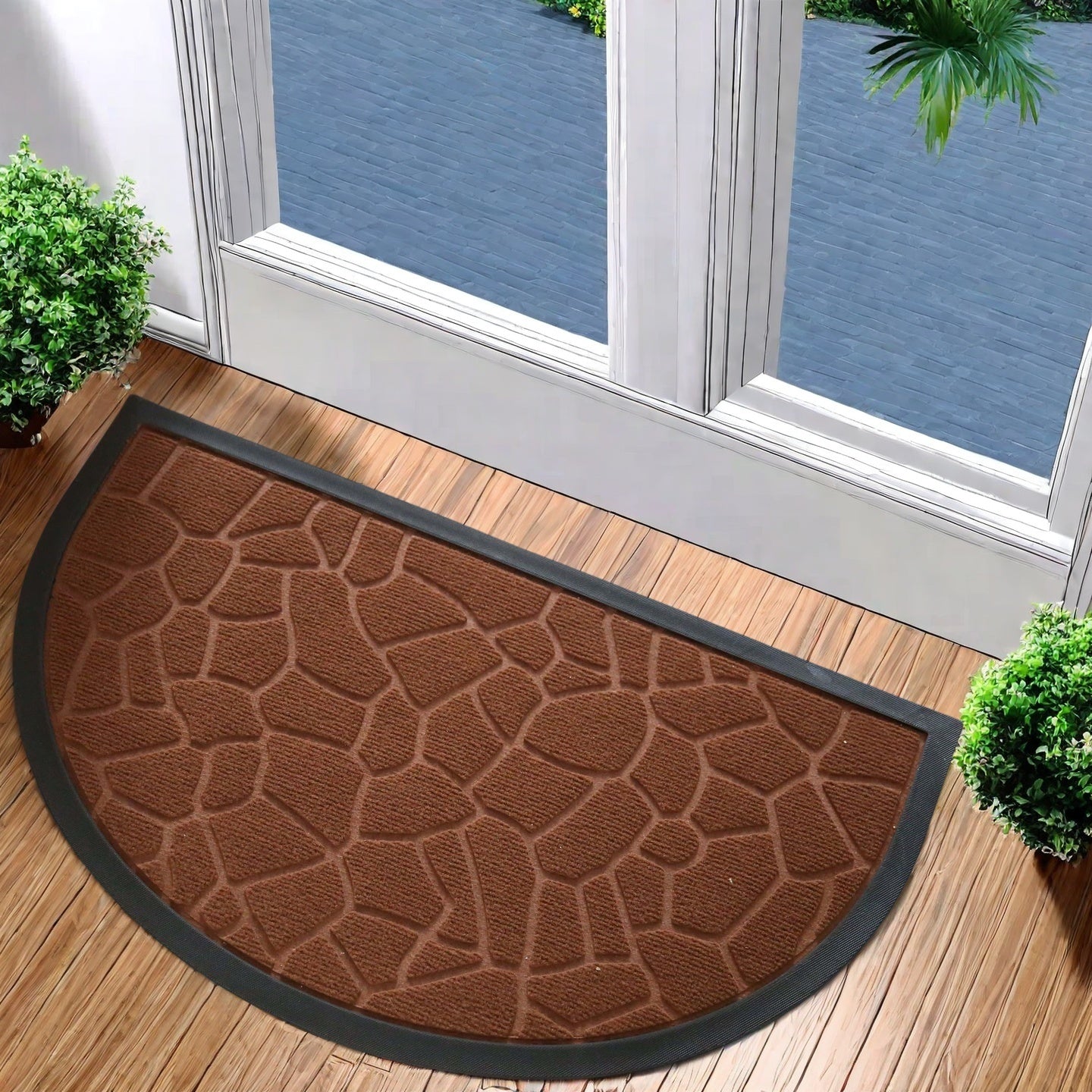 EcoChic - Elegant Outdoor Mat for Front and Back Doors 44.96x74.93cm