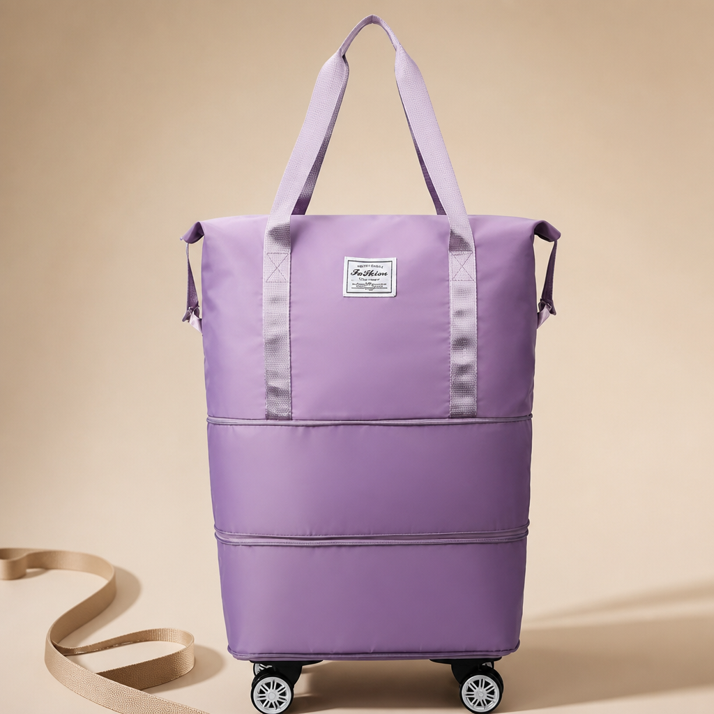 Voyana™ – Expandable Rolling Travel Tote with Detachable Wheels
