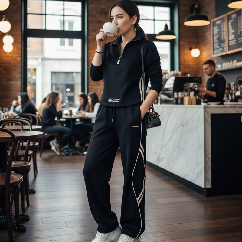 LunaVibe™ Two-Piece Athleisure Set — Luxurious Comfort That Moves With Your Confidence All Day Long