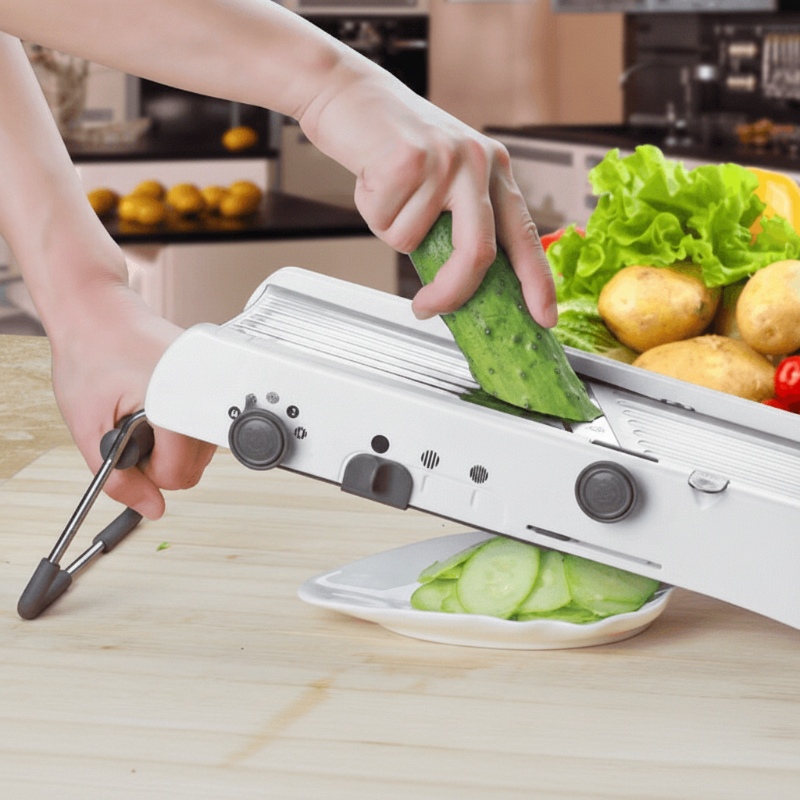 Versatile 18-in-1 Stainless Steel Slicing System for Your Kitchen