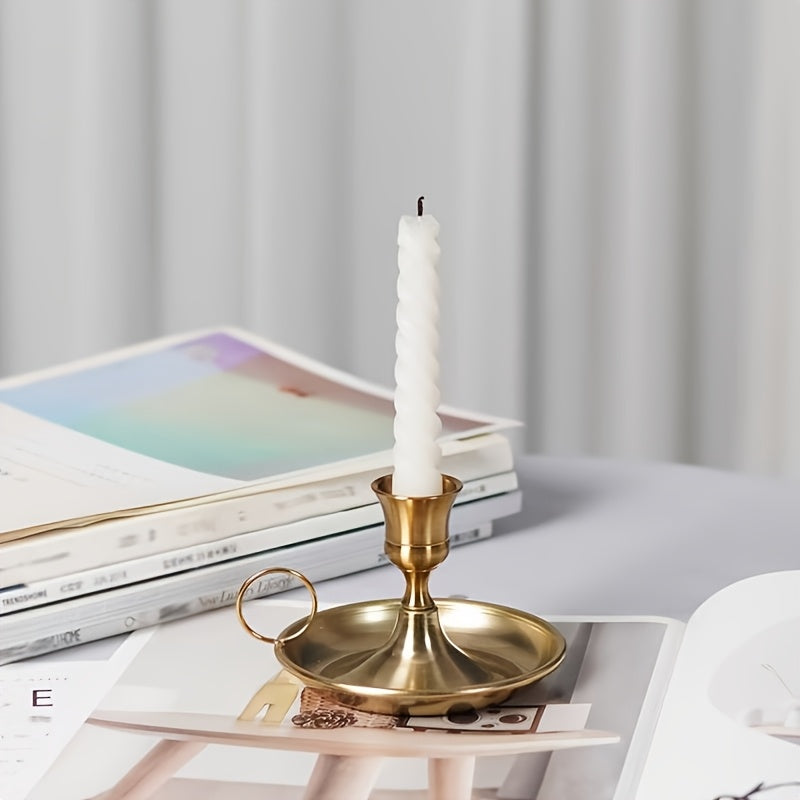 Radiant Elegance – Stunning Golden Candle Holder