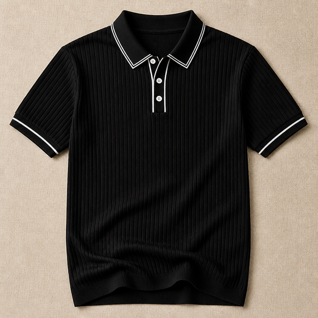 AeroStride™ – Breathable Lightweight Polo Shirt with Contrast Trim