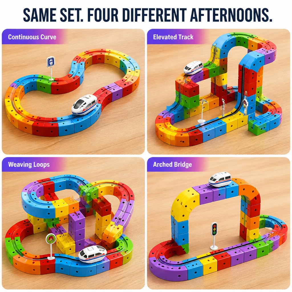 TurboTrail™ — Click-Together Cube Tracks That Engage Kids Beyond Screens For Hours