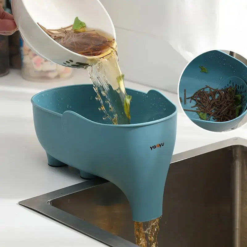 Get One Free | Elephant-Shaped Drain Basket with Strainer