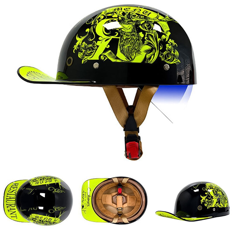 Stylish and Safe Motorcycle Cap Helmet for Riders