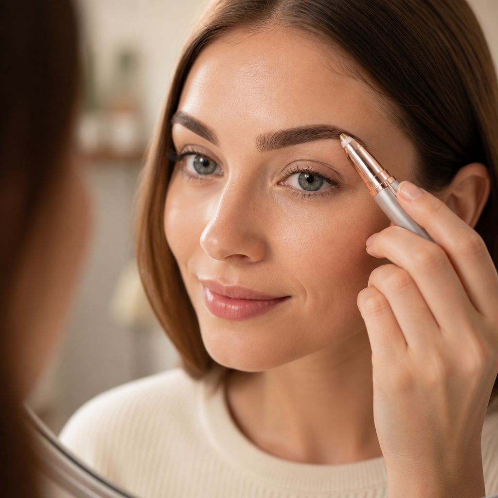 SleekLine™ 2-in-1 Brow Sculptor & Facial Hair Remover — Command Perfect Brows and Silky Smooth Skin Anytime, Anywhere