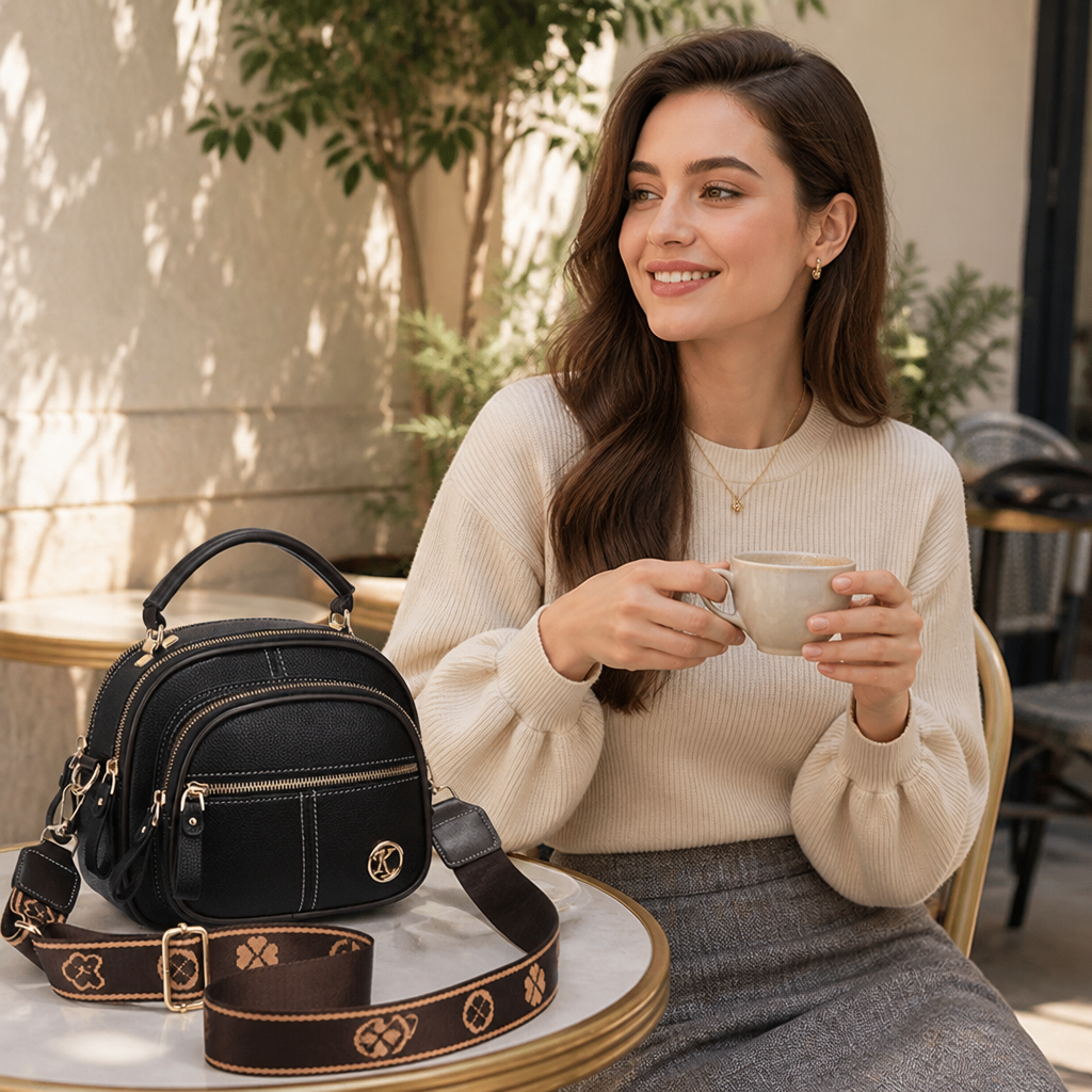 LumaVera™ Leather Crossbody — Own Your Day with Effortless Style and Perfect Order