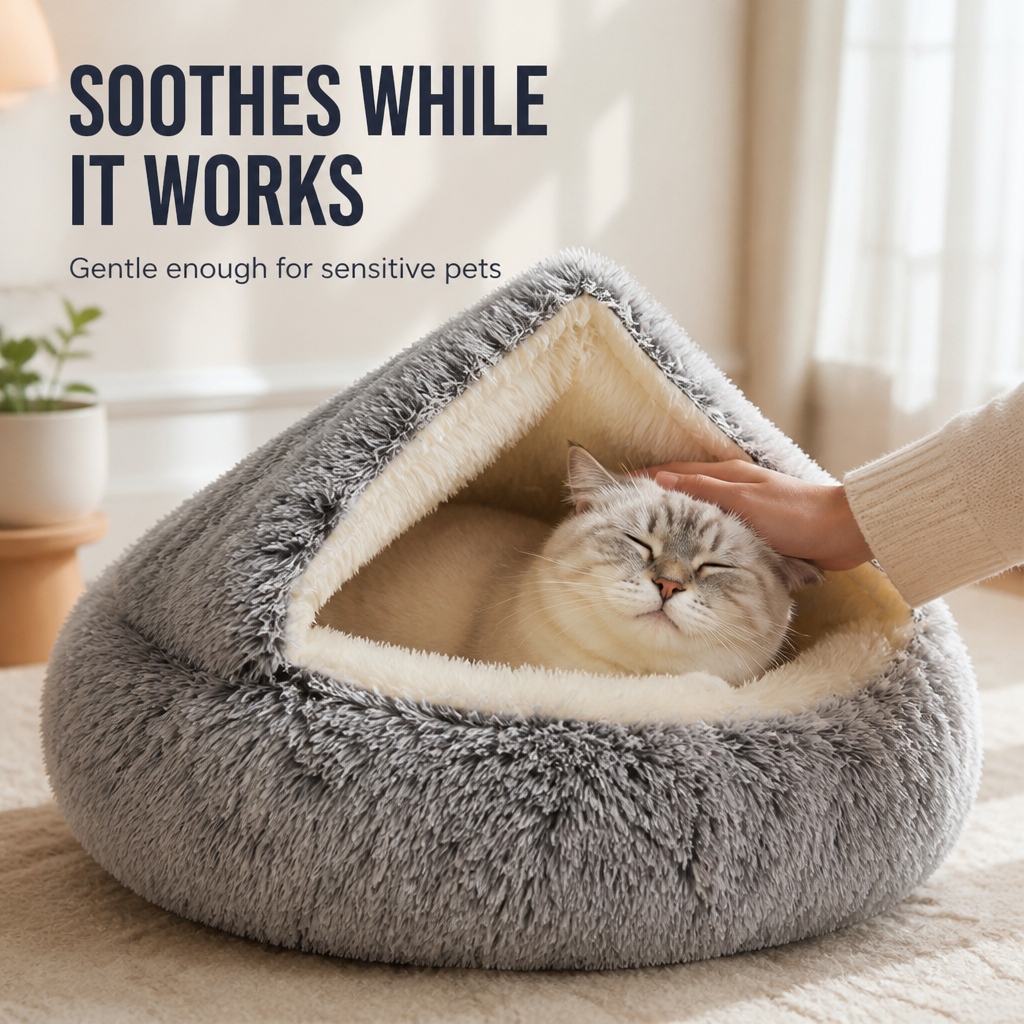 SnuggleNest™ — The Cozy Hug That Calms Your Pet to Deep, Dreamy Sleep