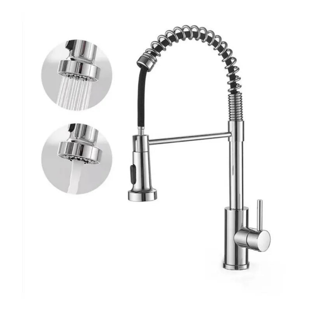 Pull Down Kitchen Faucet with Swivel Spout