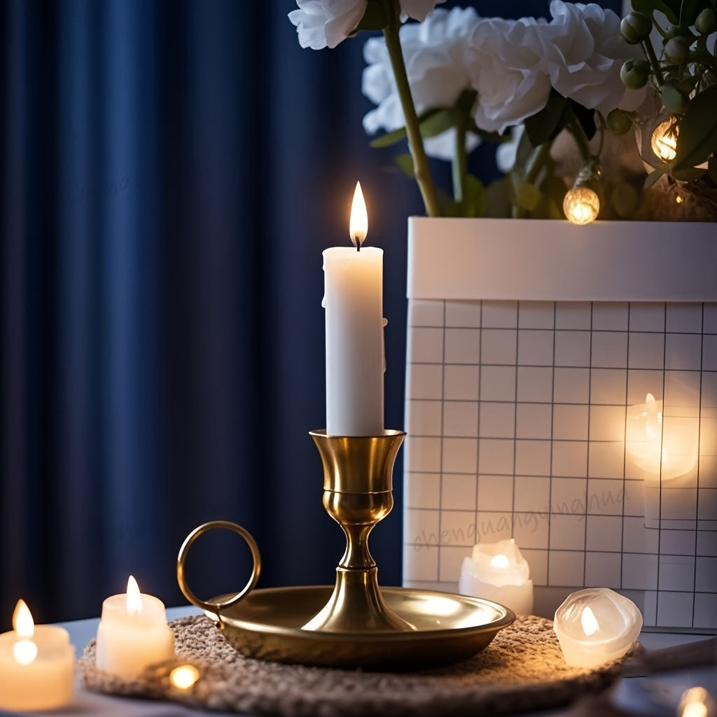 Radiant Elegance – Stunning Golden Candle Holder