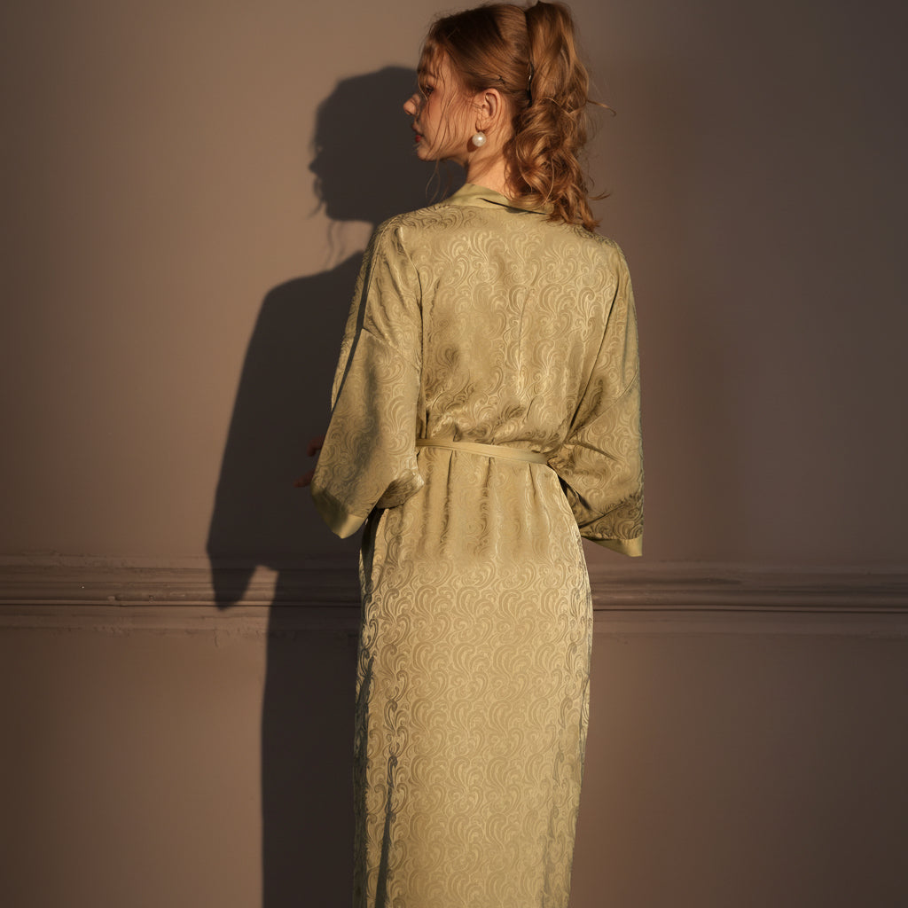Starlit Serenity - Chic Satin Robe for Women