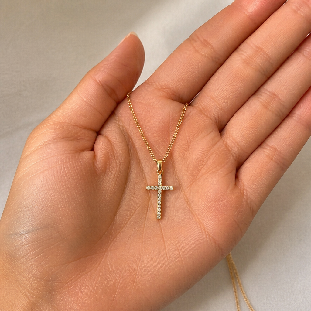 LumaGrace™ – Fine Cubic Zirconia Cross Pendant Necklace